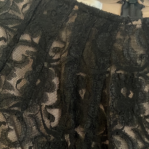 Gorgeous black lace dress with tan layer - Picture 5 of 5